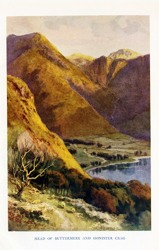 イギリス　Head of Buttermere and Hoxister Cragの風景を掲載しています。
